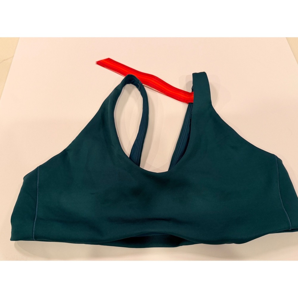 Left On Friday Peak Bikini Top Teal Green Racerback Swim Top Size L